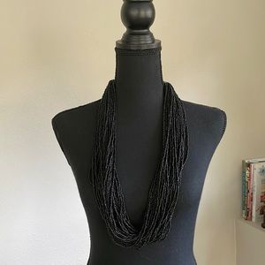 Black Beaded Necklace